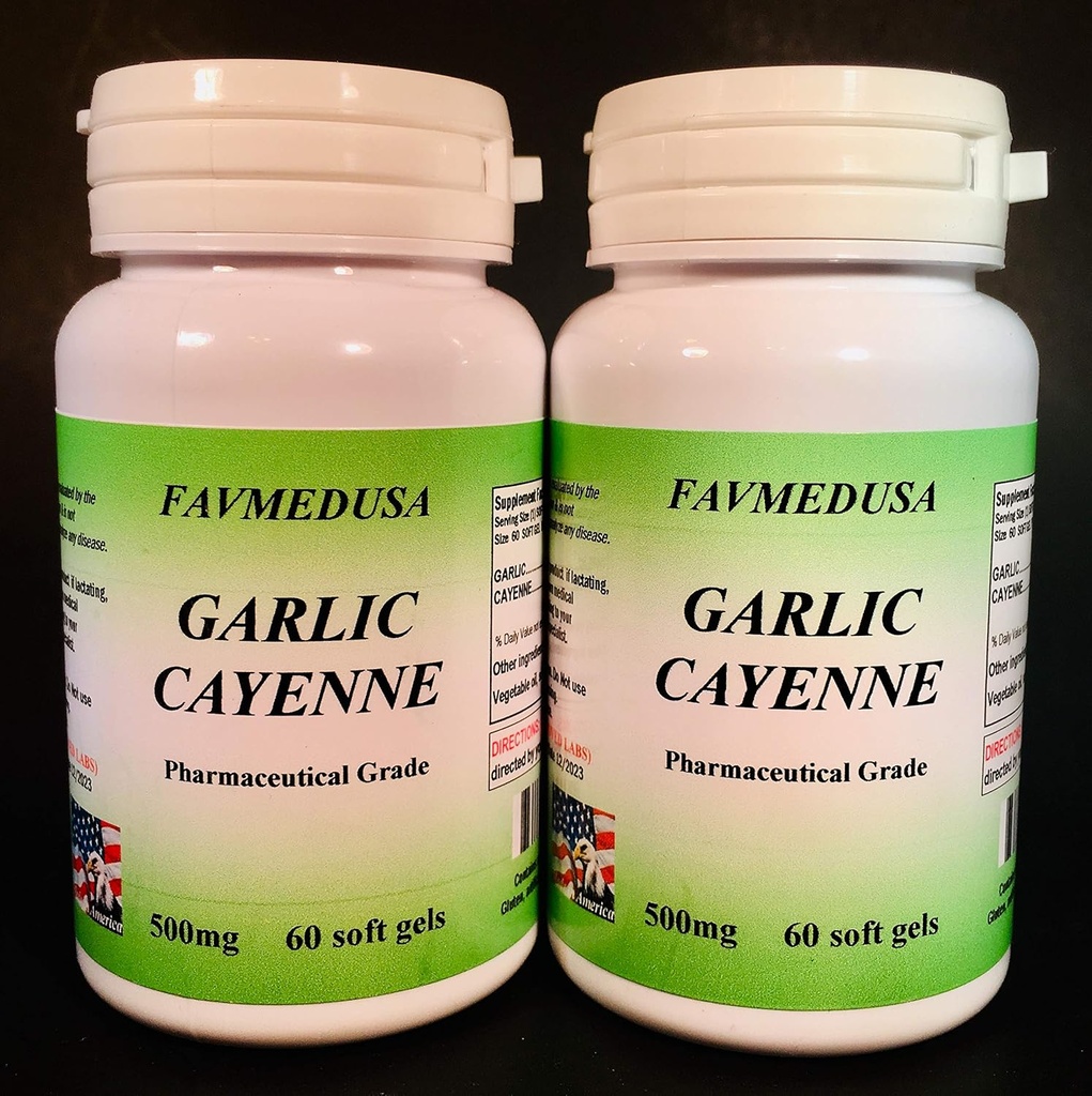 Alho Cayenne, Made in USA - 120 (2x60) softgels