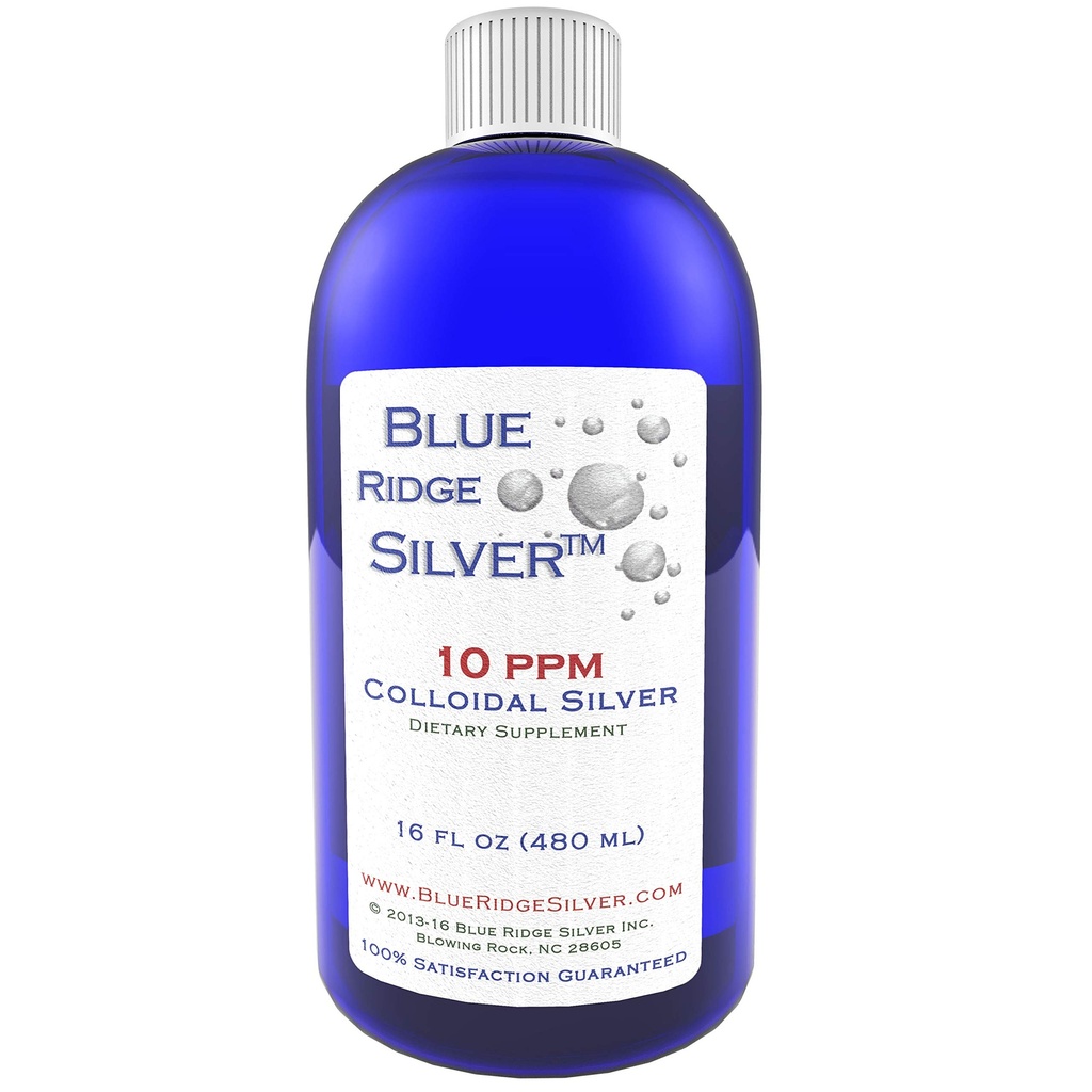 10 ppm 16 oz Coloidal Silver Natural Imune Support Suplemento de Saúde