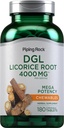 Piping Rock DGL Alcaçuz Mastigable Tablets 4000mg Contagem 180 Mega Potência Deglicirrhizinado Suplemento de Extrato de Ervas