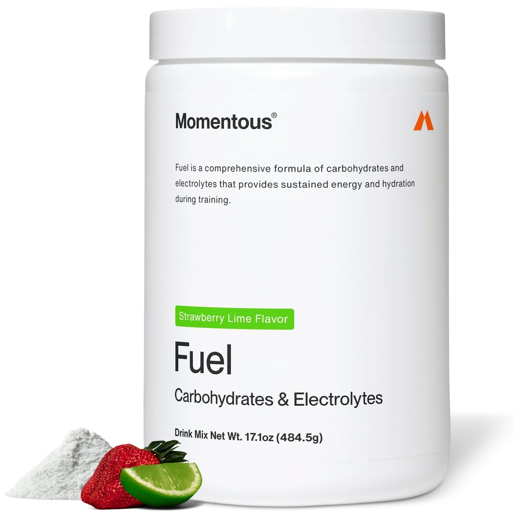 Combustível momentâneo Intra-Workout Energia & Hydration Drink Mix - Pó para Energia Mantida Durante os Exercícios - NSF Certificado para Esporte - GMO- & Gluten-Free - Limão de Morango