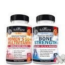 BioSchwartz Multivitamina diária para as mulheres 50 & mais de (1 mês de fornecimento) Mais suplemento mineral de força óssea com cálcio e magnésio (1 mês de fornecimento)