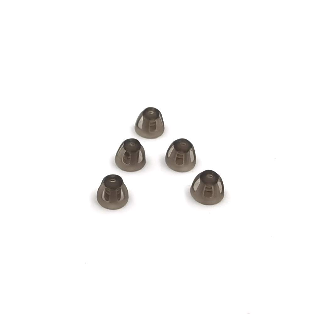 Aparelhos auditivos Domes Smoky Gray Dicas Peças de ouvido Confortáveis para Amplificador de Som BTE de ajuste aberto Kit PSAP Invisível, exceto para RIC 5mm (S * 5)