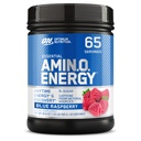 Optimum Nutrition Amino Energy - Pré-treino com chá verde, BCAA, Aminoácidos, Keto Friendly, Extrato de café verde, Pó de energia - Framboesa Azul, 65 Servings (Packaging May Vary)