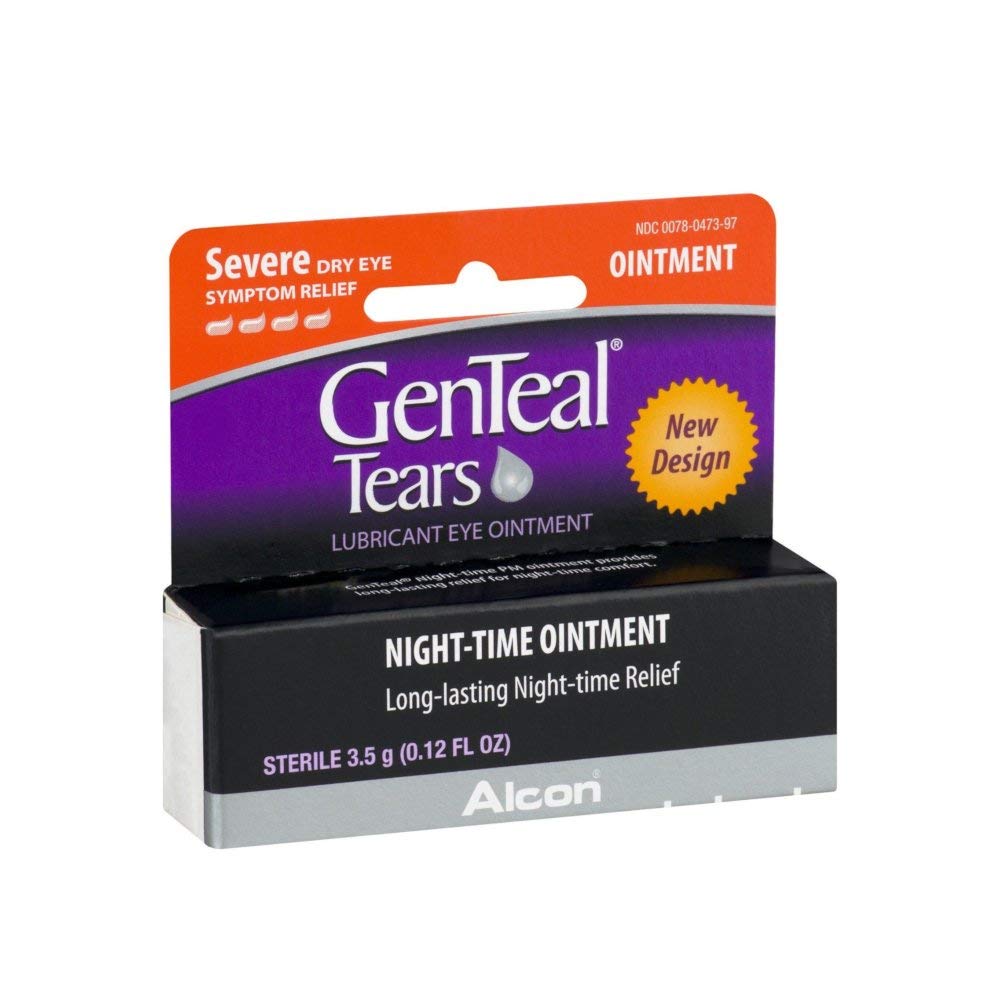 Genteal Pm Dry Eye Alief Severy Night-Time Ointment .12 fl oz (4 embalagem)