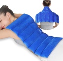 Atsuwell grande almofada de aquecimento de microondas para trás, 22 x 13 '' Full Back Heat Pad Microwavable com compressão quente e fria, almofadas de aquecimento reutilizáveis Microwavable para ombro de pescoço, azul