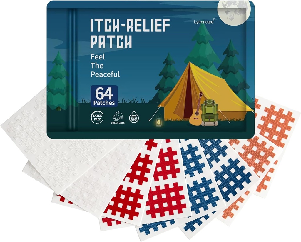 Bug Bite Itch Relief Patch para crianças (64 Conde), Estrada de viagem Essentials para crianças, Ingredientes naturais