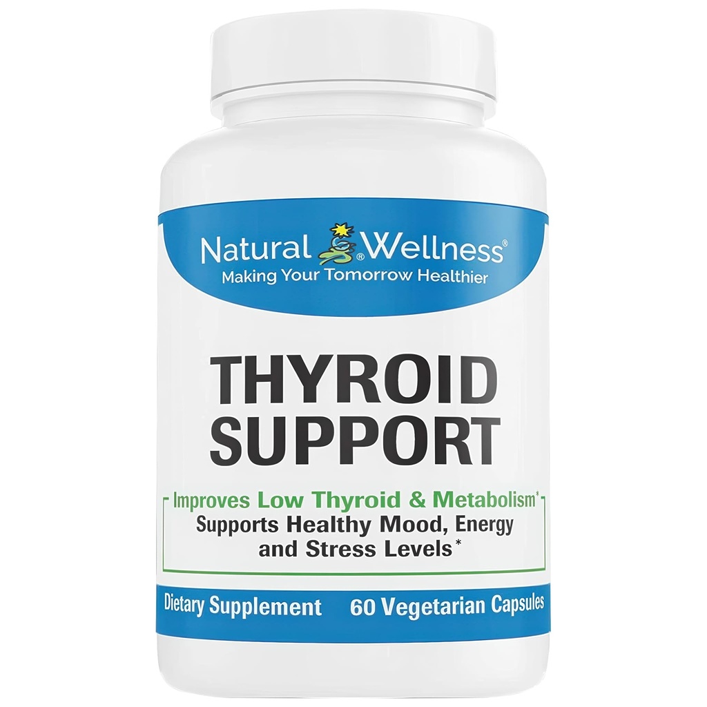 Apoio natural à tireóide – Iodo, Selenium & L-Tirosina Suplemento para função saudável da tireóide, energia e metabolismo – Apoio à tireóide para mulheres e homens – 60 Cápsulas vegetarianas