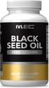 IVL - Óleo de Semente Negra Orgânica - 120 Cápsulas de Softgel - (1000mg por Serving) - Óleo de Sementes Puro Frio Pressionado Nigella Sativa - Omega 3 6 9, Antioxidantes, Timoquinona - Cápsulas Líquidas de Óleo de Semente Preta