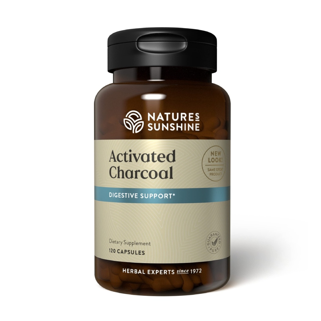 Charcoal ativado Sunshine da natureza 120 Cápsulas