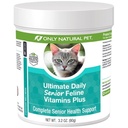 SOMENTE NATURAL PET Ultimate Daily Senior Feline Multivitamin w/Taurine & L-Lysine – Suplemento Nutricional Pó para Gatos Adultos e Idosos – Imune & Apoio Conjunto – Fórmula Vitamina Completa, 3,2 oz