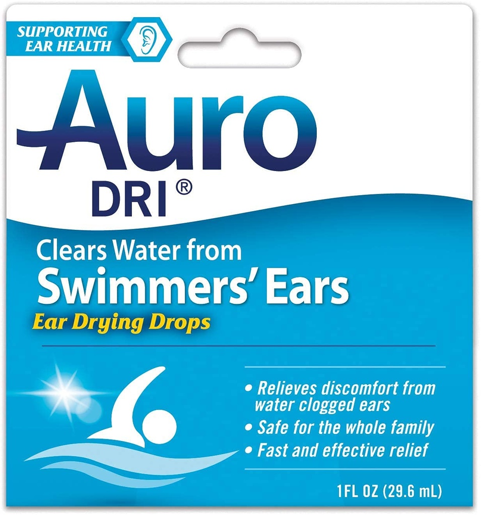 Embalagem especial de 5 Del Pharmaceuticals Auro-Dri Ear Water-Drying Aid 1 fl oz (29,6 ml)
