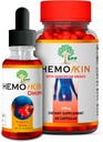 Cápsulas de HEMOKIN & SPF HEMOKIN gotas com Sangre de Drago, Hemorroid, Fissura & Alívio de Feridas , Reduz Coceira, Inchaço, Dor , Saúde Digestiva e Suporte de Cura , 60 Caps + 2 Oz