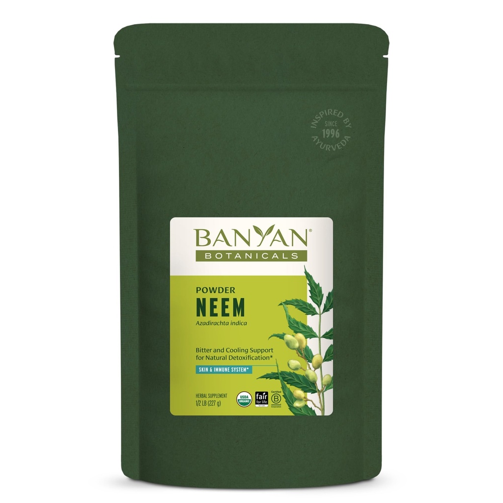 Banyan Botanicals Neem Powder - Orgânico Azadirachta Indica - Purificar ervas ayurvédicas para pele saudável e sangue* – 1/2 lb. – Feira para a vida sustentabilidade não-GMO Vegan