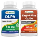Melhores naturais DLPA 500 mg & óxido de magnésio 500 mg