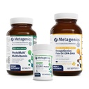 Metagenics PhytoMulti - 60 comprimidos, OmegaGenics EPA-DHA 1000-60 Softgels, e UltraFlora BiomePro - 30 cápsulas