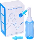 Neti Pot Sinse Garrafa de lavagem de lavagem nasal Pressão de irrigação nasal Kit de lavagem de sinus limpador de nariz de garrafa para adultos e crianças BPA Free (300ML, Azul)