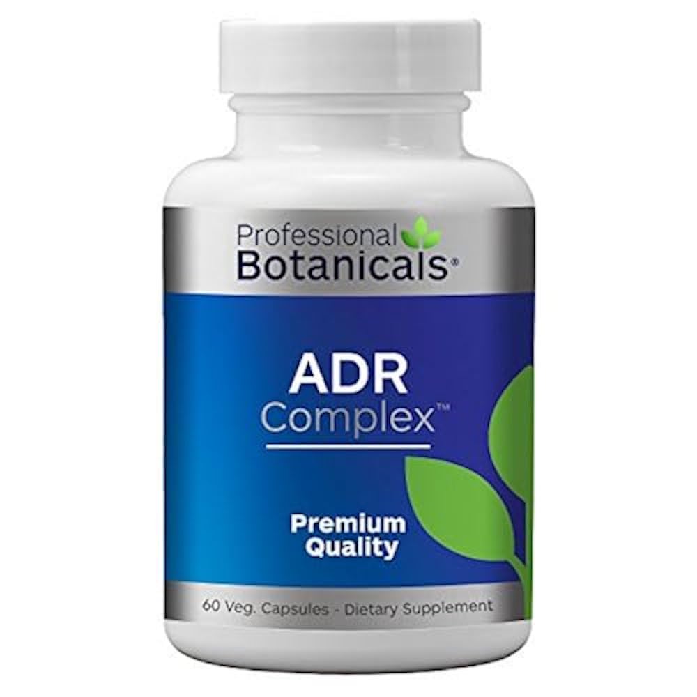 Suplemento Complexo Adrenal de Botânicos Profissionais – Suporta Função Adrenal Saudável, Alívio de Stress e Níveis de Energia – 90 Cápsulas Vegetarianas