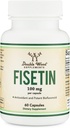Suplemento de fisetina - 100mg de Flavnonols bioativos, 60 Count (Suplemento de Polifenóis Bioflavonóides Semelhante a Apigenina, Luteolina e Quercetina) Apoio ao Envelhecimento Senolítico por Madeira Dupla