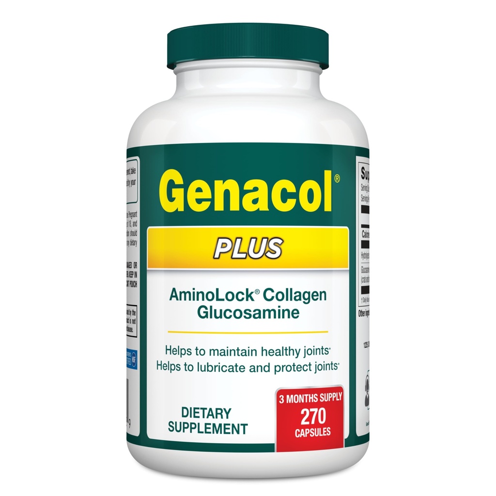 Genacol Glucosamina e Colágeno Suplemento Conjunto 270 Cápsulas