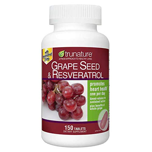 Sementes de uva de trunature & Resveratrol 150 Softgels, garrafa