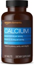 Elementos Cálcio mais Vitamina D, Cálcio 500mg com D2 600UI, Vegan, 65 Comprimidos (fornecimento de 2 meses) (Pacote pode variar), Suporta ossos fortes e saúde imunológica