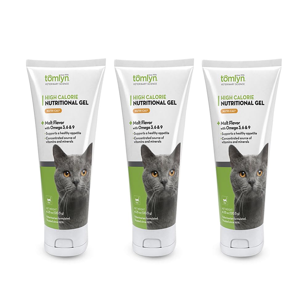 Nutri-cal para gatos Suplemento dietético de alta caloria, tubo de 4,25 onças (Pacote de 3)