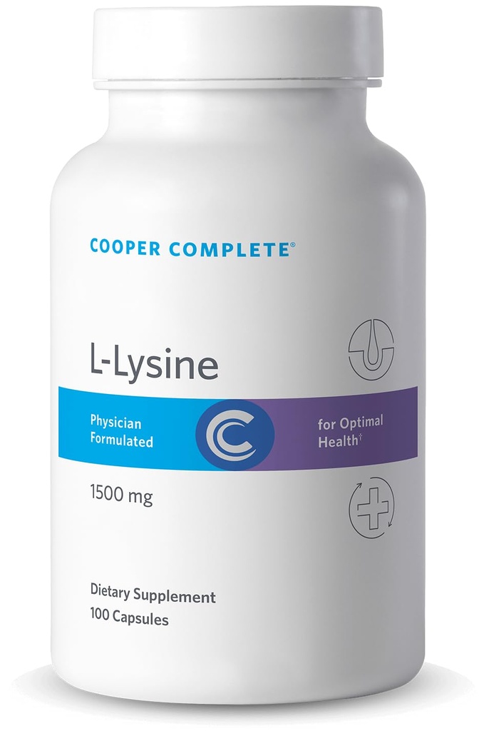 Cooper Completa L-Lysine - Pacote de 1. 100 Cápsulas Vegetarianas
