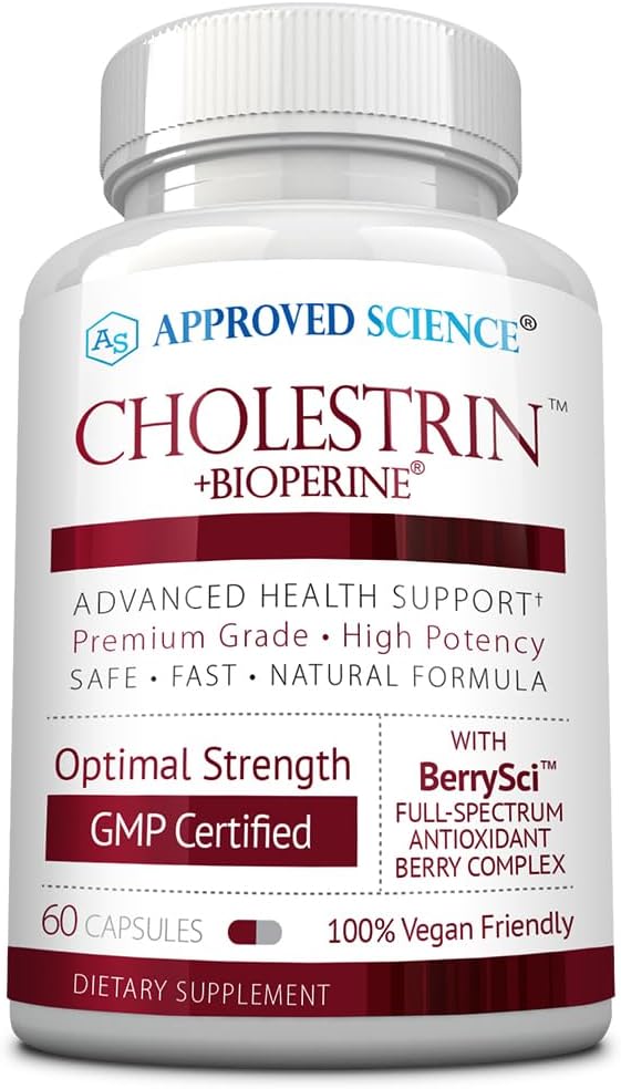 Aprovado Ciência Colestrina - Suporte de Nível Lipídico - Antioxidantes, Lecitina, Berberina HCL, Berries, BioPerine - 60 Cápsulas - Made in USA
