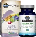 Jardim da vida uma vez dia Vegan DHA + Prenatal Multi Bundle: Dr Formulado Vegan DHA 30 Softgels + Orgânicos pré-natal uma vez diário multivitamins com folato para a saúde pré-natal da mulher, 30 Comprimidos