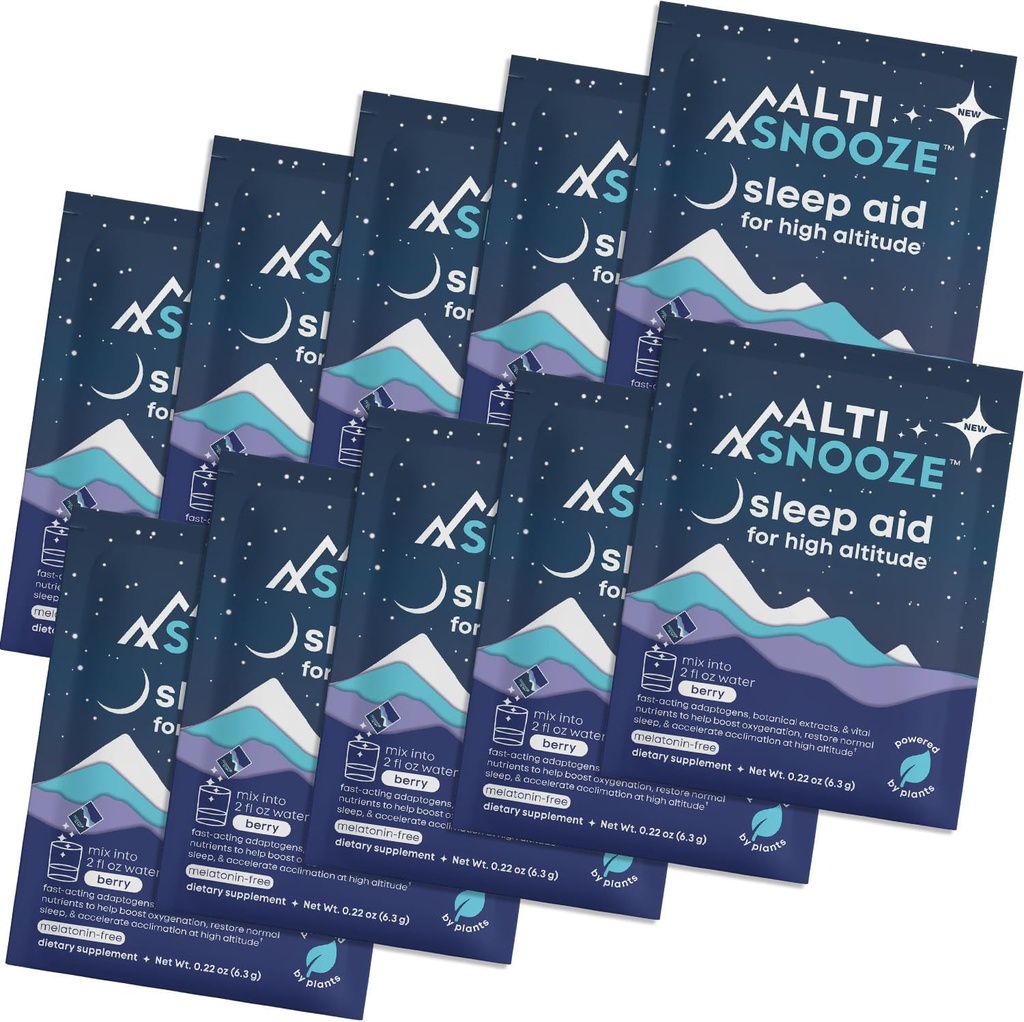 Sono Ajuda + Altitude Doença Prevenção & Hidratação . Fórmula Oxigênio-Boosting com Cordyceps, Santo Basílio, Magnésio e Eletrolíticos .