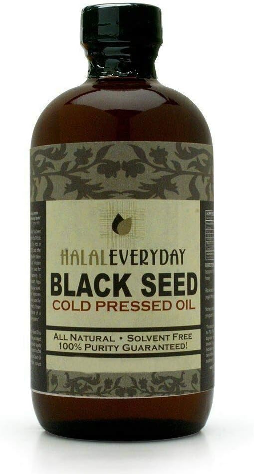 8 Oz Black Seed Oil, 100% Puro Black Cumin Seed Oil Cold Pressed in the USA (Black Seed Importated From India and Egypt) Navios in food grade plástico garrafa de âmbar - NÃO GMO - Vegan