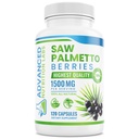Saw Palmetto Berries & Extract - 1500 mg Saw Palmetto Suplemento para homens e mulheres - DHT Bloqueador para o crescimento do cabelo, suporte da próstata e saúde urinária - 120 Cápsulas Vegan