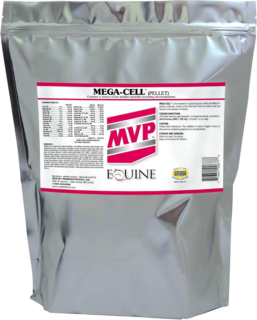 Mega-Célula (10lb) Vitamina balanceada e suporte mineral para cavalos