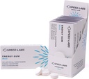 Laboratório de velocidade Menta Natural Cafeína Energia Gum 25mg Cafeína, Taurina, B Vitaminas por Peça, 48 Peças (6 Embalagens de 8) Livre de Açúcar, Calorias Zero, Naturalmente Adoçado, Gluten Free