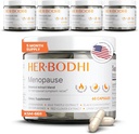 Meno- Menopausa Equilíbrio Hormonal para Mulheres, Estrogênio Soja Isoflavonas Menopausa Suplemento para Mulheres, Ashwagandha, Black Cohosh Hot Flashes Menopausa alívio, Night Sweats alívio 300Caps