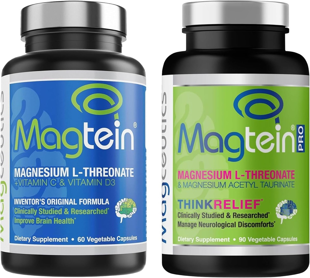 Magtein Magnesium L-Threonato 60 Cápsulas, Magceutics MagteinPRO 90 Cápsulas - Bundle