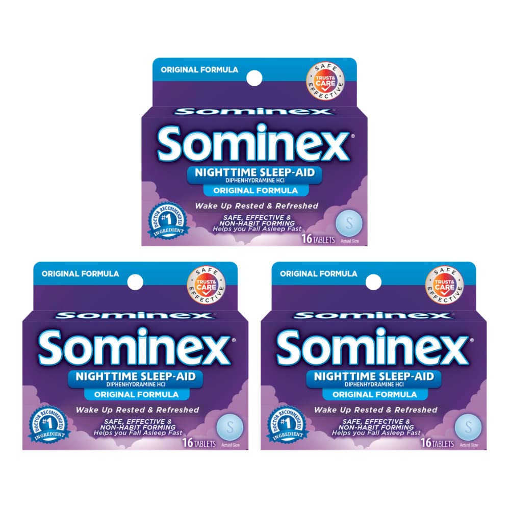 Sominex Tempo máximo de força nocturna Sono-Ajuda . Difenidramina HCI .