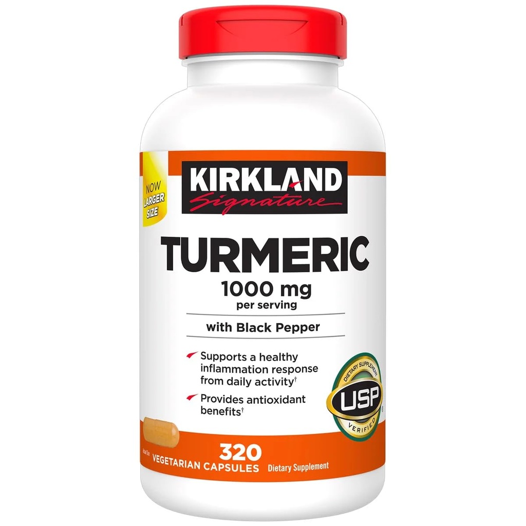 Kirkland assinatura açafrão com pimenta preta, 1000mg (320 Conde)