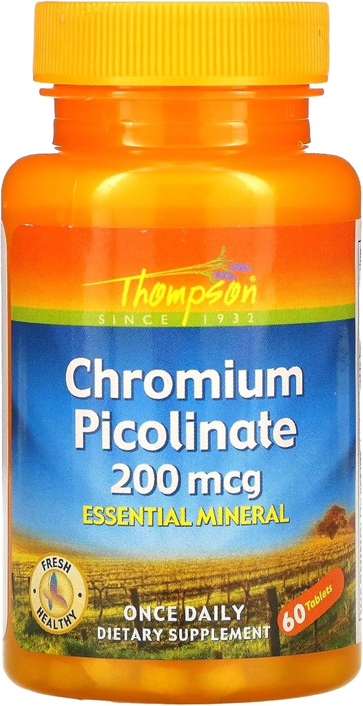 Picolinato de crómio de Thompson, 60 comprimidos
