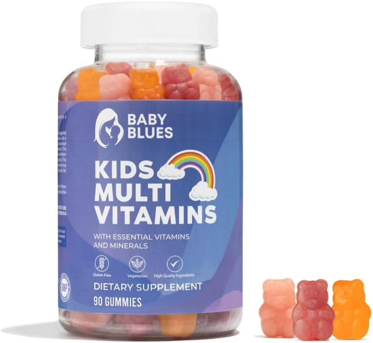 Baby Blues Complete Kids Gummies Multivitamin - Vitaminas Essenciais para a Saúde Diária das Crianças - Tasty Children's Multivitamin Gummy Bears