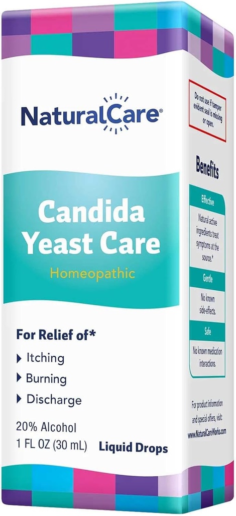 NaturalCare Candida Levedura, Gotas Líquidas Homeopáticas, 1 fl. oz