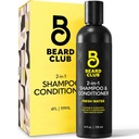The Beard Club Mens 2 em 1 Conjunto de Shampoo e Condicionador - Sulfate grátis, hidratante, Citrus perfumado para cuidado de cabelo encaracolado e cuidado de couro cabeludo seco