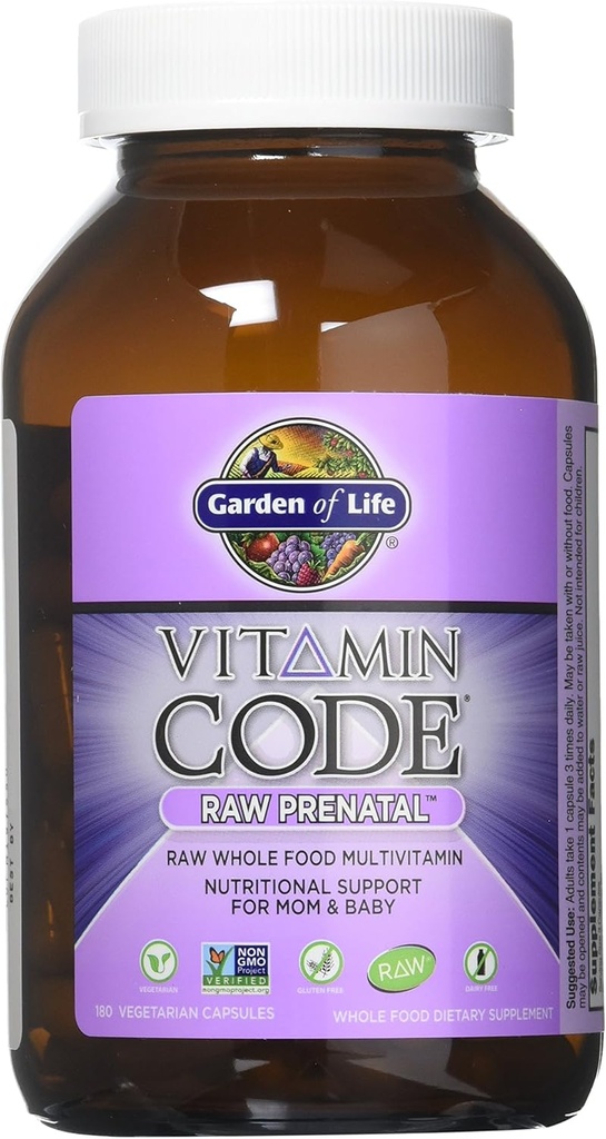 Código Vitamina Jardim da Vida Pré-Natal RAW, 90 Cápsulas por Jardim da Vida