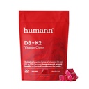 Humann Vitamina D3 Mastiga - Vitamina D 5000iu de alta potência (125mcg) Ajuda a apoiar humor saudável, imunidade, saúde respiratória e saúde óssea, sabor misto de cereja, 30-Count