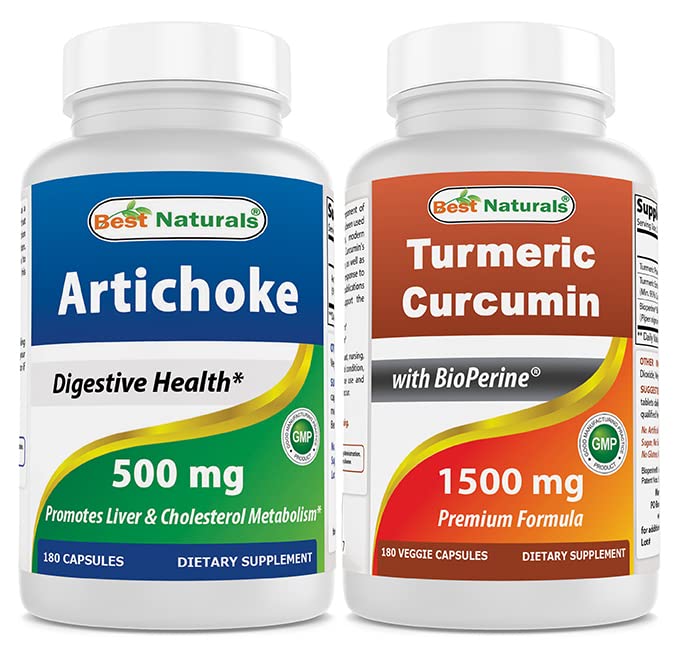 Extrato de alcachofra 10000 mg & Curcumina alcaçuz 1500 mg/Servir com Bioperina