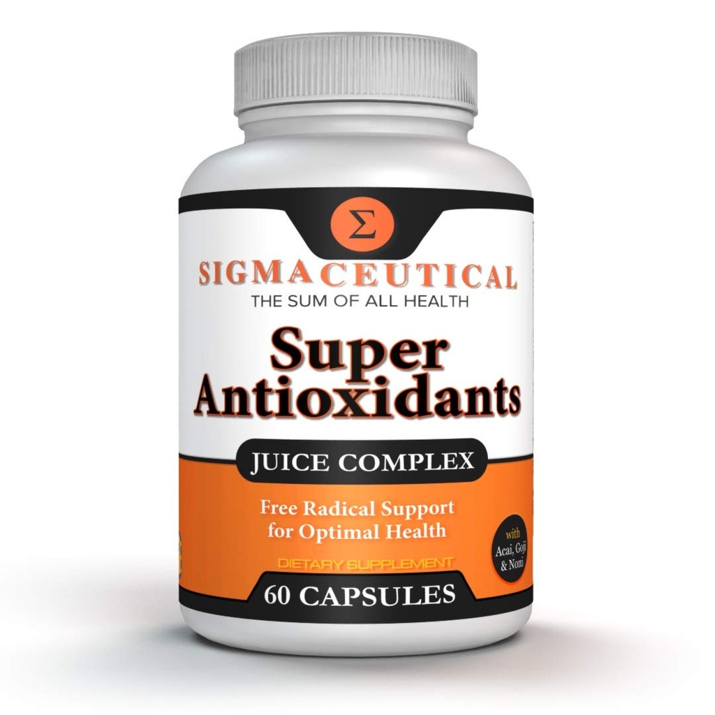 Cápsulas Super Antioxidante – 6 Superfruit Mistura com Goji Berry, Acai, Resveratrol para suporte imunológico – Saúde da Pele e Bem-Estar Diário – 60 Conde Made in USA