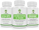 VitaMonk Brain Boost Bundle - Alpha GPC, Uridina e Cafeína de Baixa Dose + L-Theanina Duo