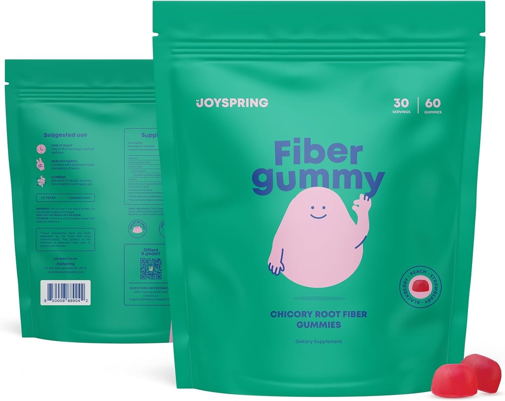 JoySpring suplemento de fibra e Genius gotas para crianças
