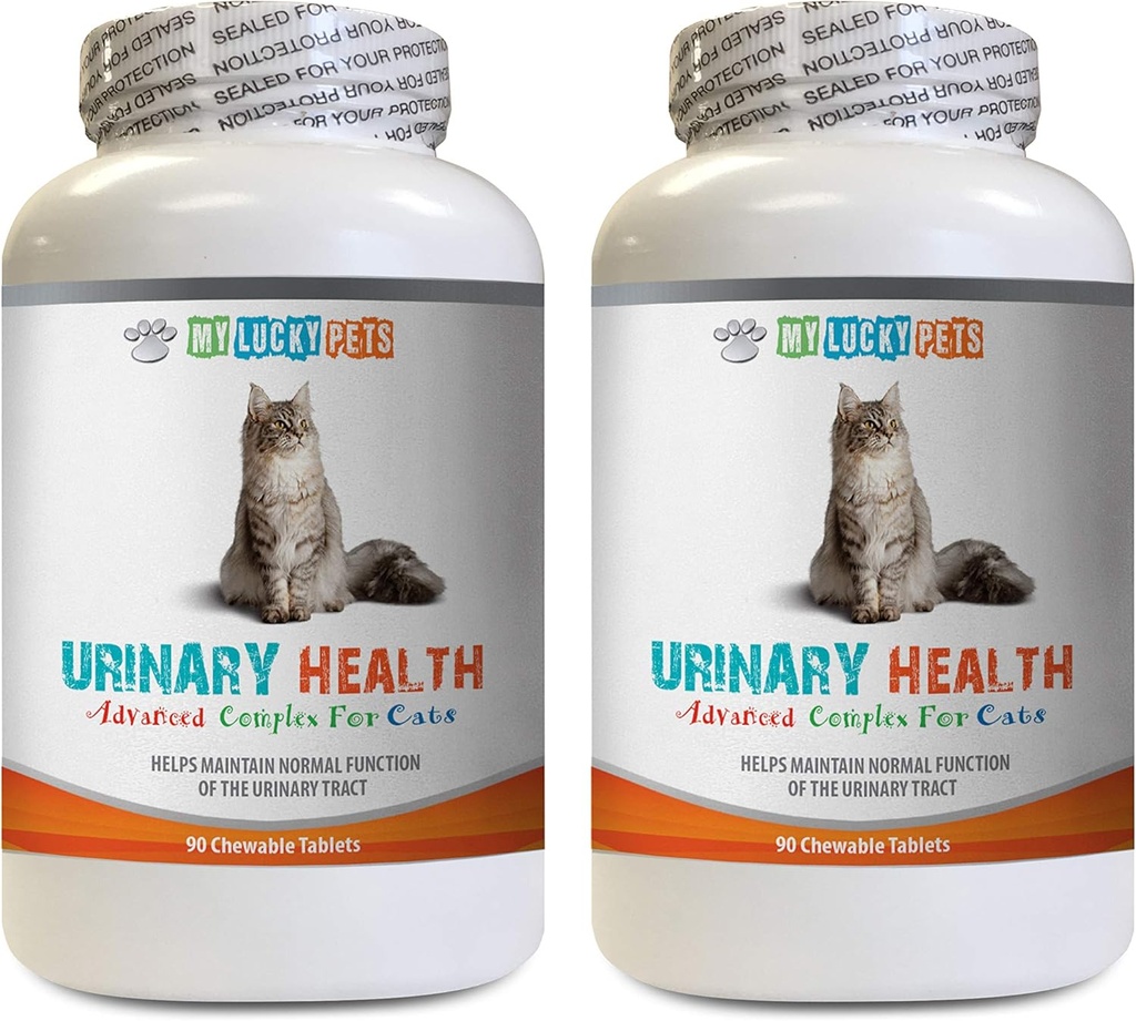 Cat ITU Supplement - CAT Fórmula de Saúde Urinária - Apoio à Saúde da Bexiga - Complexo Natural - Extrato de Amora para Gatos - 2 Garrafa (180 Doces)