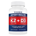 Weider Artéria Suplemento de Saúde, Vitamina K2 (180mcg) & Vitamina D3 (5000iu), 90 Cápsulas Veggie